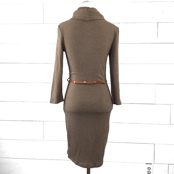 C’est Toi tan long sleeve turtleneck sweater dress - Picture 7 of 10